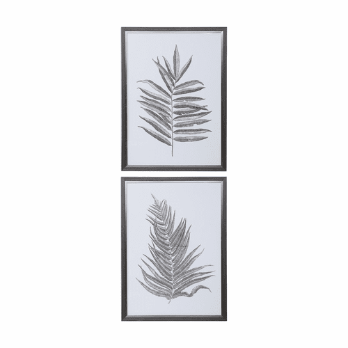 Uttermost Silver Ferns Framed Prints Set Of 2 - 33685