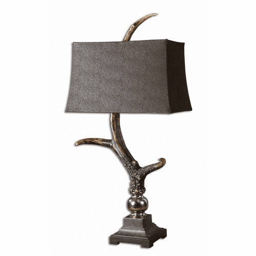 Uttermost Stag Horn Dark Shade Table Lamp - 27960