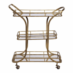 Uttermost Stassi Gold Serving Cart - 24876 Uttermost Stassi Gold Serving Cart - 24876