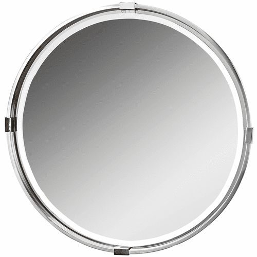 Uttermost Tazlina Brushed Nickel Round Mirror - 09109