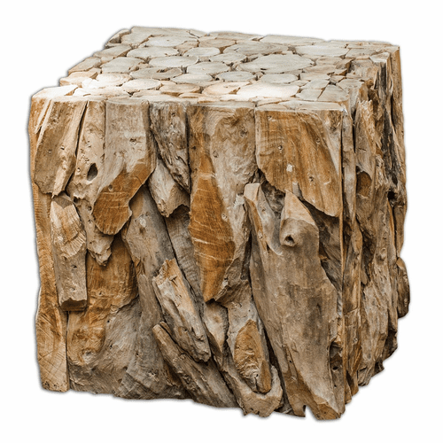 Uttermost Teak Root Bunching Cube - 25592