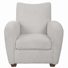 Uttermost Teddy White Shearling Accent Chair - 23682
