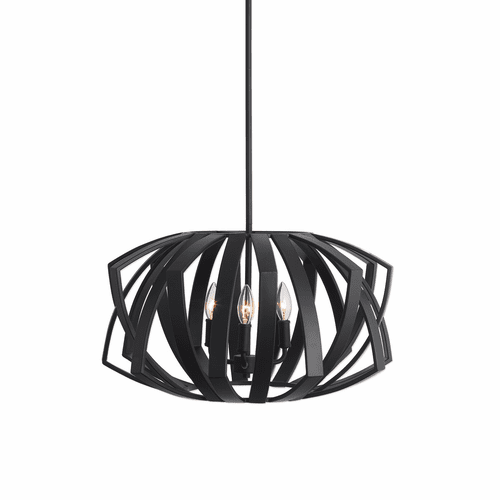 Uttermost Thales Black Geometric 3-LT Pendant - 22137