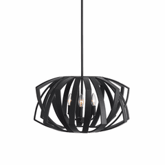 Uttermost Thales Black Geometric 3-LT Pendant - 22137