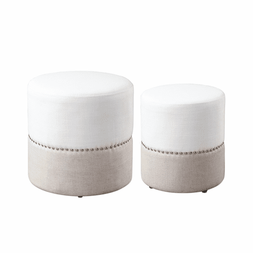 Uttermost Tilda Two-Toned Nesting Ottomans Set Of 2 - 23426