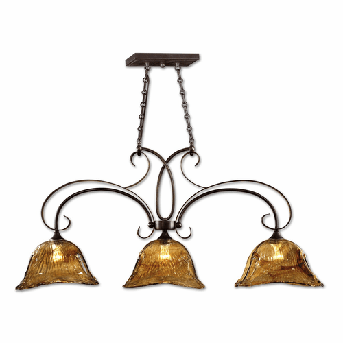 Uttermost Vetraio 3-LT Bronze Kitchen Island Light - 21009