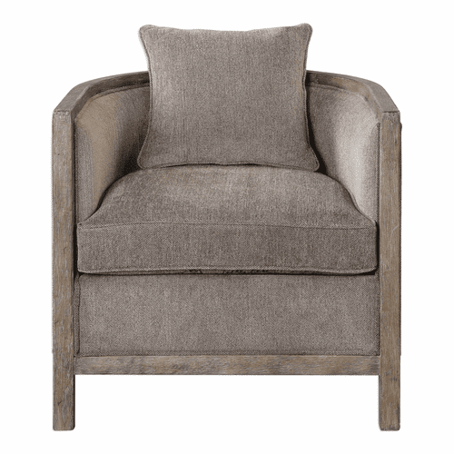 Uttermost Viaggio Gray Chenille Accent Chair - 23359