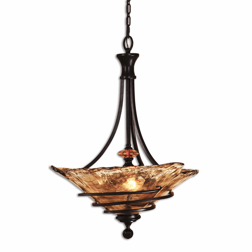 Uttermost Vitalia 3-LT Oil Rubbed Bronze Pendant - 21904