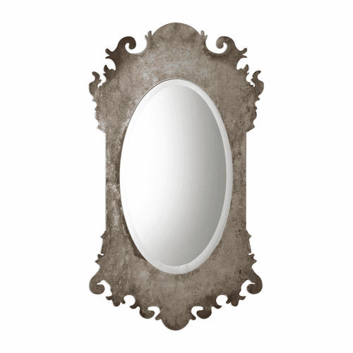 Uttermost Vitravo Oxidized Silver Oval Mirror - 09283