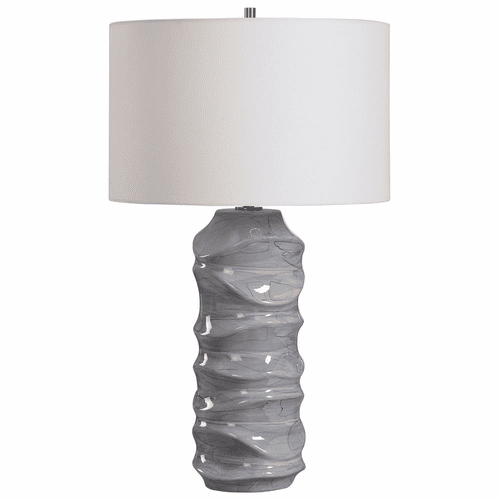 Uttermost Waves Blue & White Table Lamp - 28467
