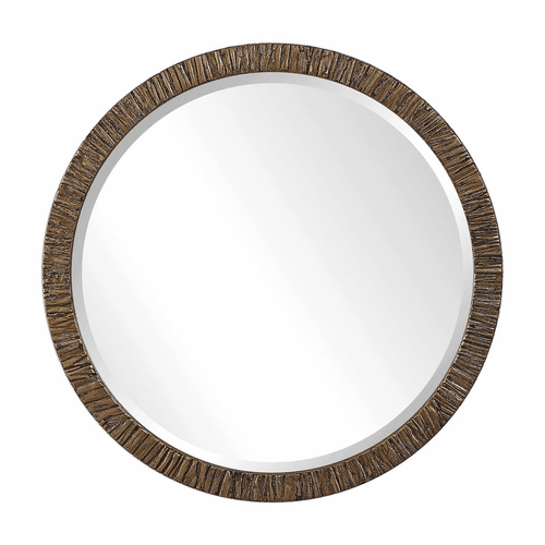 Uttermost Wayde Gold Bark Round Mirror - 09459