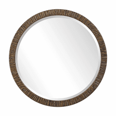 Uttermost Wayde Gold Bark Round Mirror - 09459