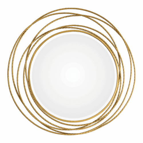Uttermost Whirlwind Gold Round Mirror - 09348