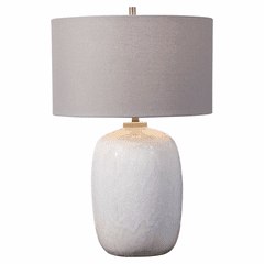 Uttermost Winterscape White Glaze Table Lamp - 28390-1