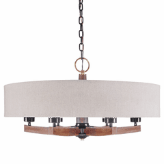 Uttermost Woodall 6 Light Drum Chandelier - 21331 Uttermost Woodall 6 Light Drum Chandelier - 21331