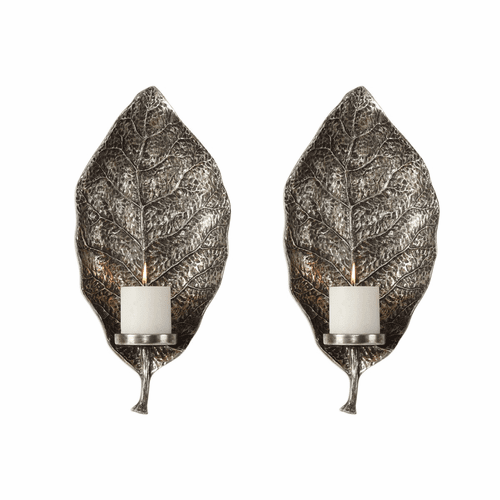 Uttermost Zelkova Leaf Wall Sconces Set Of 2 - 04138