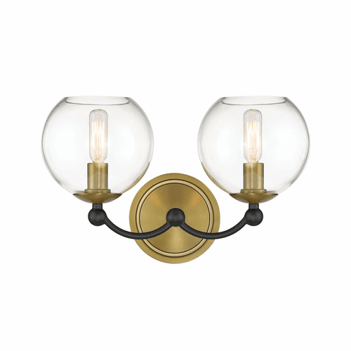 Vantage Kearney Park 2 Light Bath Vanity - Coal And Soft Brass - 5062-726