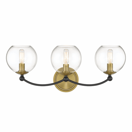 Vantage Kearney Park 3 Light Bath Vanity - Coal And Soft Brass - 5063-726