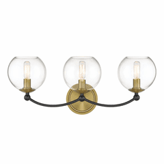 Vantage Kearney Park 3 Light Bath Vanity - Coal And Soft Brass - 5063-726 Vantage Kearney Park 3 Light Bath Vanity - Coal And Soft Brass - 5063-726