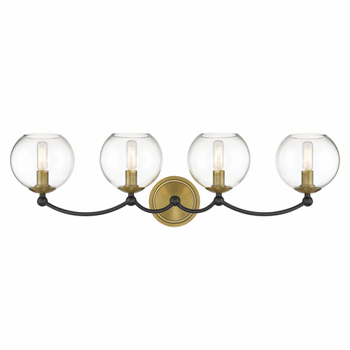 Vantage Kearney Park 4 Light Bath Vanity - Coal And Soft Brass - 5064-726