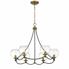 Vantage Kearney Park 6 Light Chandelier - Coal And Soft Brass - 5066-726 Vantage Kearney Park 6 Light Chandelier - Coal And Soft Brass - 5066-726