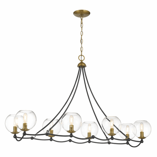 Vantage Kearney Park 8 Light Island Light - Coal And Soft Brass - 5068-726