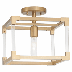 Vantage Oro District 1 Light Semi Flush - Soft Brass - 1455-695 Vantage Oro District 1 Light Semi Flush - Soft Brass - 1455-695