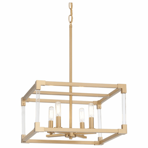 Vantage Oro District 4 Light Pendant - Soft Brass - 1458-695