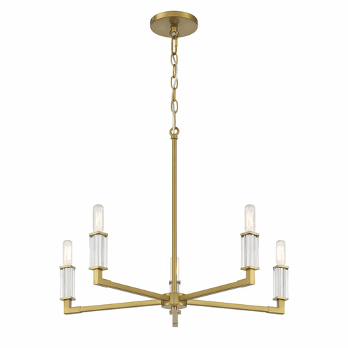 Vantage Oro District 5 Light Chandelier - Soft Brass - 1457-695