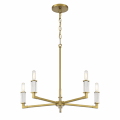 Vantage Oro District 5 Light Chandelier - Soft Brass - 1457-695