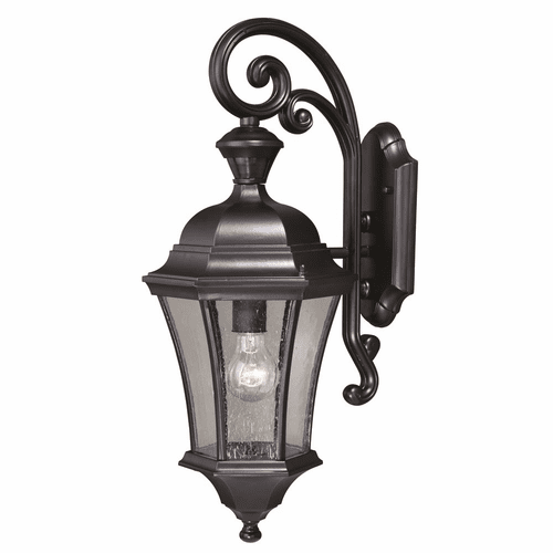 Vaxcel Aberdeen Dualux 10" Outdoor Wall Light - Shiny Black - T0320