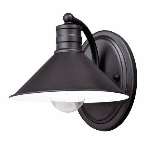 Vaxcel Akron 1-LT Vanity Light - Oil Rubbed Bronze and Inner Matte White - W0283