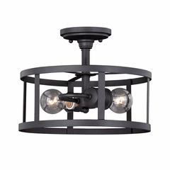 Vaxcel Akron 12" Semi-Flush Mount - Oil Rubbed Bronze - C0186
