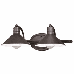 Vaxcel Akron 2-LT Vanity Light - Oil Rubbed Bronze and Inner Matte White - W0284