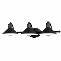 Vaxcel Akron 3-LT Vanity Light - Oil Rubbed Bronze and Inner Matte White - W0285