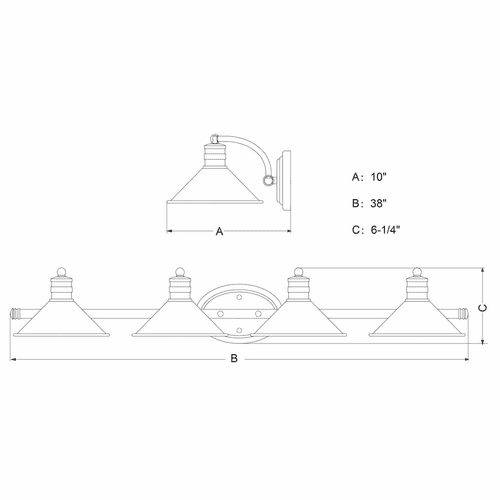 Vaxcel Akron 4-LT Vanity - Satin Nickel and Matte White - W0378