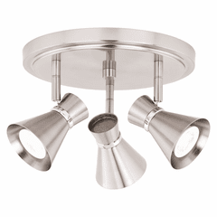 Vaxcel Alto 3-LT Directional Light - Brushed Nickel with Chrome - C0219 Vaxcel Alto 3-LT Directional Light - Brushed Nickel with Chrome - C0219