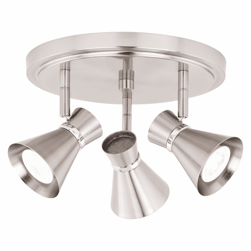 Vaxcel Alto 3-LT Directional Light - Brushed Nickel with Chrome - C0219