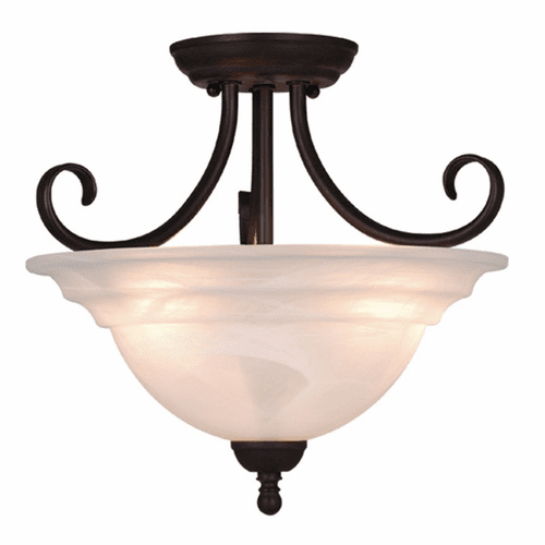 Vaxcel Babylon 14" Semi-Flush (Dual Mount) - Oil Burnished Bronze - CF65353OBB