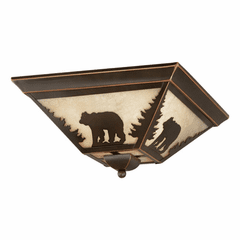 Vaxcel Bozeman 14" Flush Mount - Burnished Bronze - CC55714BBZ