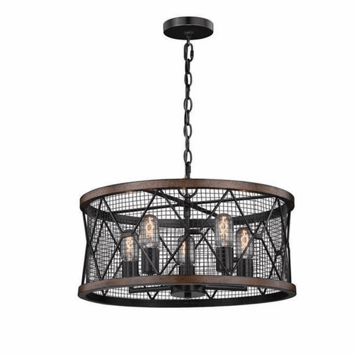 Vaxcel Bremerton 5-LT Cage Drum Chandelier - Oil Rubbed Bronze - H0207