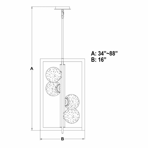 Vaxcel Bridgeview 16" 4-LT Pendant - Oil Rubbed Bronze and Light Walnut - P0339