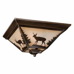 Vaxcel Bryce 14" Flush Mount - Burnished Bronze - CC55414BBZ