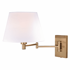 Vaxcel Chapeau Instalux Swing Arm Wall Light   - Natural Brass - W0261