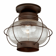 Vaxcel Chatham 13" Outdoor Semi-Flush Mount - Burnished Bronze - T0145