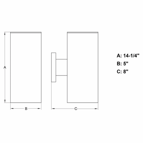 Vaxcel Chiasso 14.25" 2-LT Outdoor Wall Light - Warm Brass - T0588