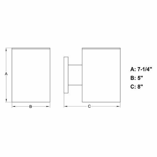 Vaxcel Chiasso 7.25" 1-LT Outdoor Wall Light - Warm Brass - T0587