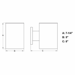 Vaxcel Chiasso 7.25" 1-LT Outdoor Wall Light - Warm Brass - T0587