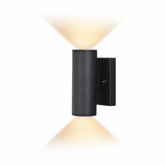 Vaxcel Chiasso Aluminum 2-LT Outdoor Wall Lantern - Textured Black - T0551