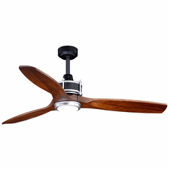 Vaxcel Curtiss 52" Ceiling Fan - Matte Black and Brushed Silver - F0057